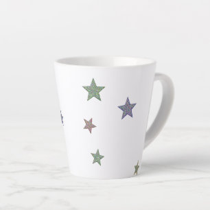 Glittery Stars Latte Mok