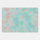 Glittery Stars Roos Goud Marmer Zilveren Bladeren Inpakpapier Vel (Voorkant 2)