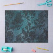 Glittery Stencil Flowers op de groene/blauwe lospa Tissuepapier (Craft)