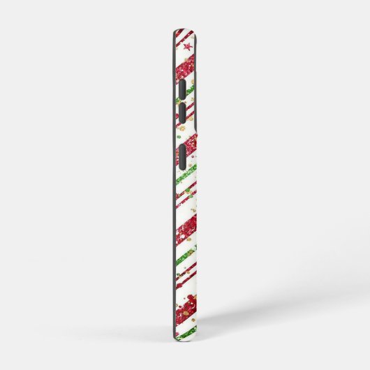 Glittery Striped Christmas Samsung Galaxy Hoesje (Rechterkant)