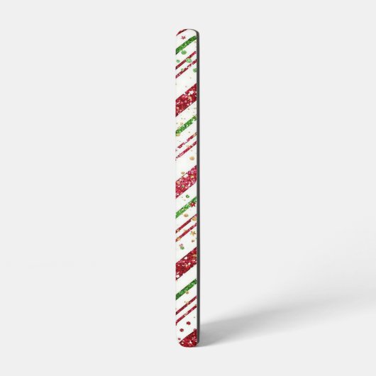 Glittery Striped Christmas Samsung Galaxy Hoesje (Linkerkant)