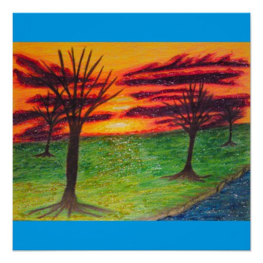Glittery Sunset Perfect Poster (Voorkant)