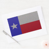 Glittery Texas Flag Rechthoekige Sticker (Envelop)