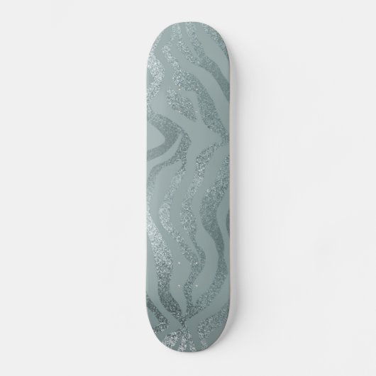 Glittery Tiger Stripes Persoonlijk Skateboard (Voorkant)