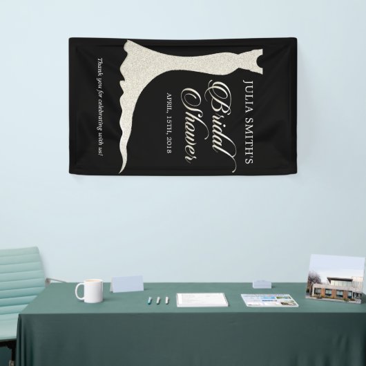 Glittery trouwjurk spandoek (Beurs)
