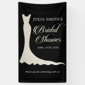 Glittery trouwjurk spandoek (Verticaal)