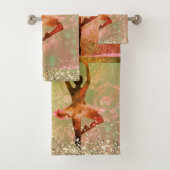 Glittery Whimsical Waterverf Ballerina Bad Handdoek (Insitu)