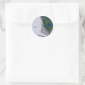 Glittery White Peacock Feather still Life Ronde Sticker (Tas)