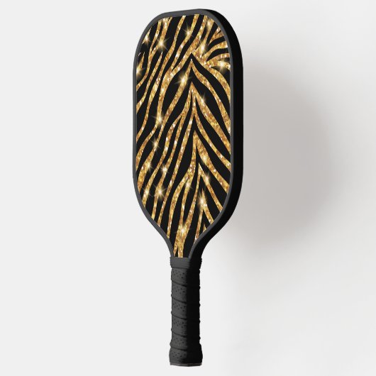 Glittery Zebra Pattern Pickleball Paddle (Links)