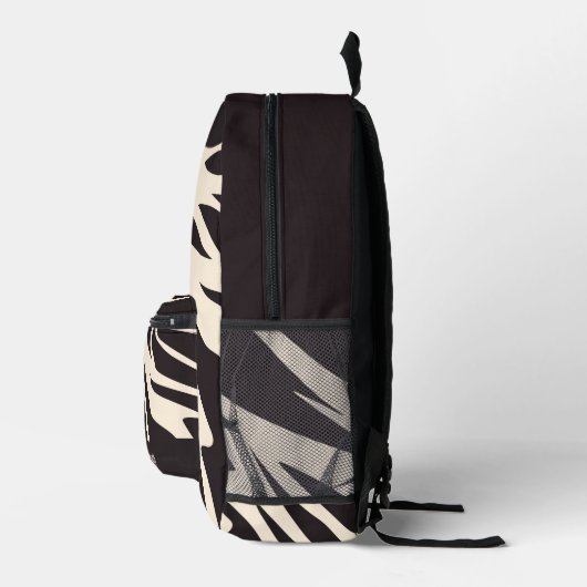 Glittery Zebra Pattern  Printed Backpack Bedrukte Rugzak (Rechts)