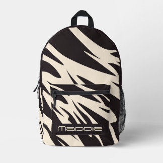 Glittery Zebra Pattern  Printed Backpack Bedrukte Rugzak