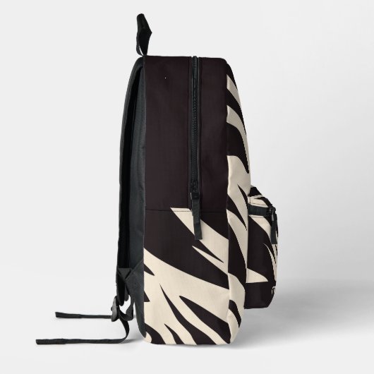 Glittery Zebra Pattern  Printed Backpack Bedrukte Rugzak (Links)
