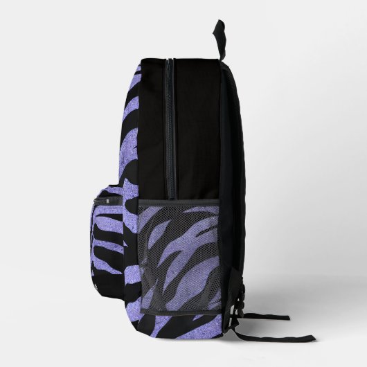 Glittery Zebra Pattern  Printed Backpack Bedrukte Rugzak (Rechts)