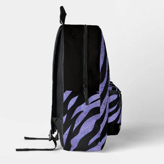 Glittery Zebra Pattern  Printed Backpack Bedrukte Rugzak (Links)