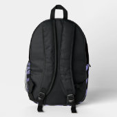 Glittery Zebra Pattern Printed Backpack Bedrukte Rugzak (Achterkant)