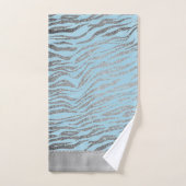 Glittery Zebra Print op Turqoise badhanddoek Set Bad Handdoek (Handdoek)