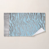 Glittery Zebra Print op Turqoise badhanddoek Set Bad Handdoek (Handdoek)