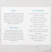 Glittery Zilver & Blauw Bat Mitswa Gevouwen Progra Flyer (Achterkant)