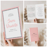 Glittery Zilver & Roze Bat Mitswa Gevouwen Program Flyer<br><div class="desc">Het gewicht van dit document is het meest geschikt voor uw programma. Het is veel zwaarder dan kopieerpapier en is perfect voor uw wegwerpprogramma's. Gebruik de sjabloon om uw gegevens in te vullen. De eigenschap "pas verder aan"kan worden gebruikt om de doopvont (grootte, stijl, kleur) te veranderen, en meer lijnen...</div>