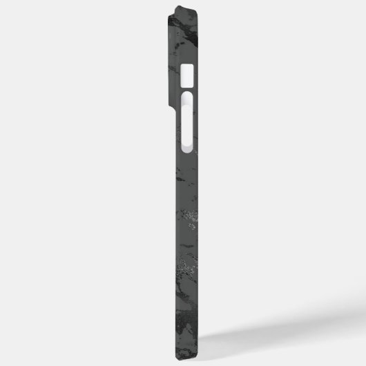 Glittery Zwart Marmer Glam Girly Signature Case-Mate iPhone Case (Achterkant / Links)