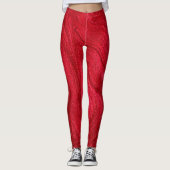 GLITTRIG RODE LEGGINGS (Voorkant)