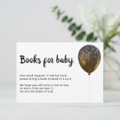 Glitz Baby Bronze Birthday Party Books for baby Kaart (Staand voorkant)