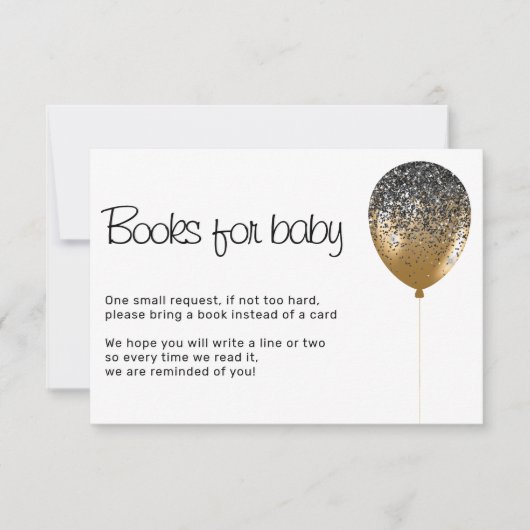 Glitz Baby shower Birthday Party Books for baby Kaart (Voorkant)