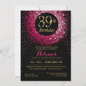 Glitz Bling Confetti 39th Birthday | fuchsiegoud Kaart (Voorkant)