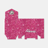Glitz Bling Glitter Sparkle | fuchsia Bedankdoosjes (Uitgevouwen)