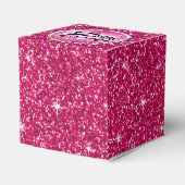 Glitz Bling Glitter Sparkle | fuchsia Bedankdoosjes (Achterkant)