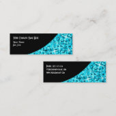 Glitz Blue Black Curve visitekaartje skinny (Voorkant / Achterkant)