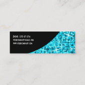 Glitz Blue Black Curve visitekaartje skinny (Achterkant)