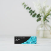 Glitz Blue Black Curve visitekaartje skinny (Staand voorkant)