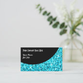 Glitz Blue Black Curve-visitekaartje Visitekaartje (Staand voorkant)