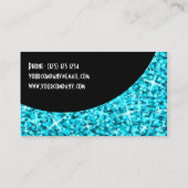 Glitz Blue Black Curve-visitekaartje Visitekaartje (Achterkant)