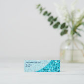 Glitz Blue Curve visitekaartje skinny (Staand voorkant)