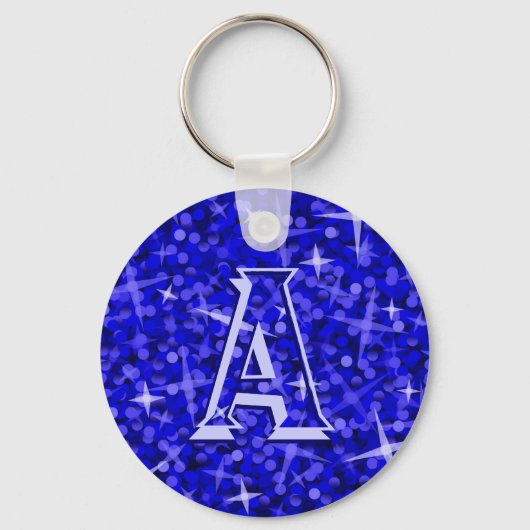 Glitz Blue 'monogram'-sleutelhanger Sleutelhanger (Voorkant)