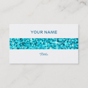 Glitz Blue stripe visitekaartje terug