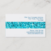 Glitz Blue stripe visitekaartje wit (Achterkant)