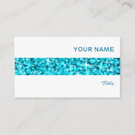 Glitz Blue stripe visitekaartje wit