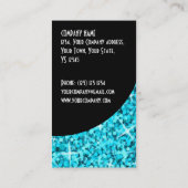 Glitz Blue VIP Pass Black Curve visitekaartje (Achterkant)