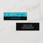 Glitz Blue visitekaartje skinny black (Voorkant / Achterkant)