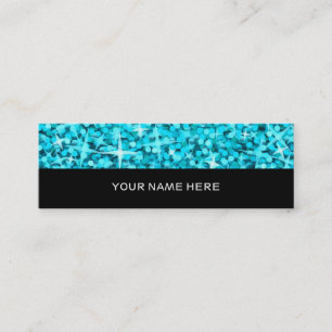 Glitz Blue visitekaartje skinny black