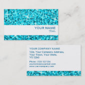 Glitz Blue White stripe-visitekaartje Visitekaartje (Voorkant / Achterkant)