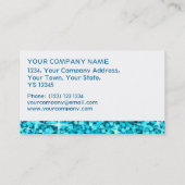 Glitz Blue White stripe-visitekaartje Visitekaartje (Achterkant)