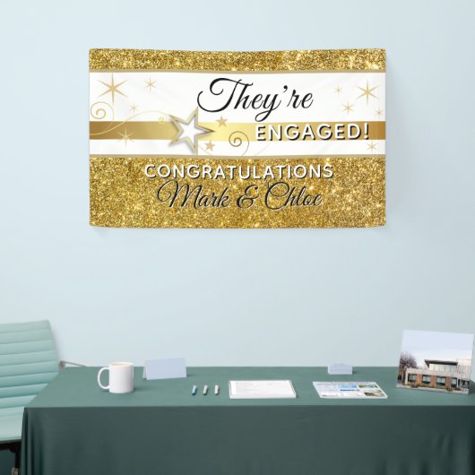 Glitz!! Congratulations Engagement Banner (Beurs)