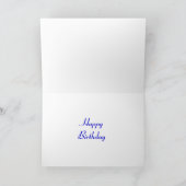 Glitz Dark Blue 'Age'-kaarttekst Kaart (Binnen)
