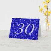 Glitz Dark Blue 'Age'-kaarttekst Kaart (Gele Bloem)