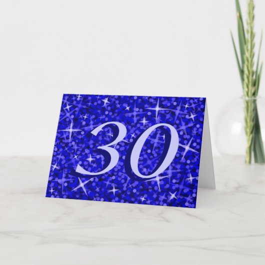 Glitz Dark Blue 'Age'-kaarttekst Kaart (Voorkant)