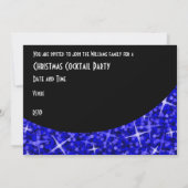 Glitz Dark Blue black curve 'kerstfeest' Kaart (Achterkant)
